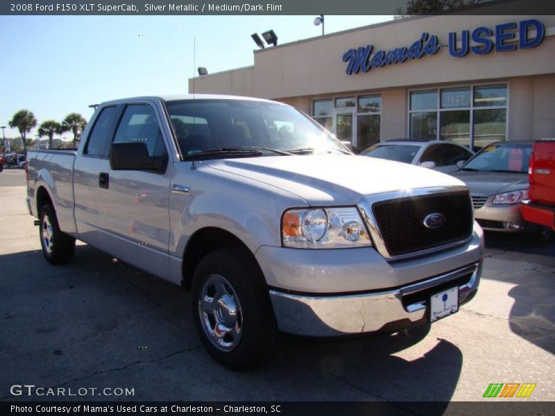 Silver Metallic / Medium/Dark Flint 2008 Ford F150 XLT SuperCab