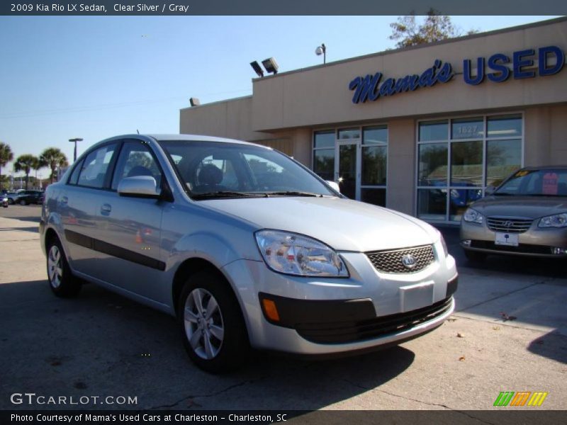 Clear Silver / Gray 2009 Kia Rio LX Sedan