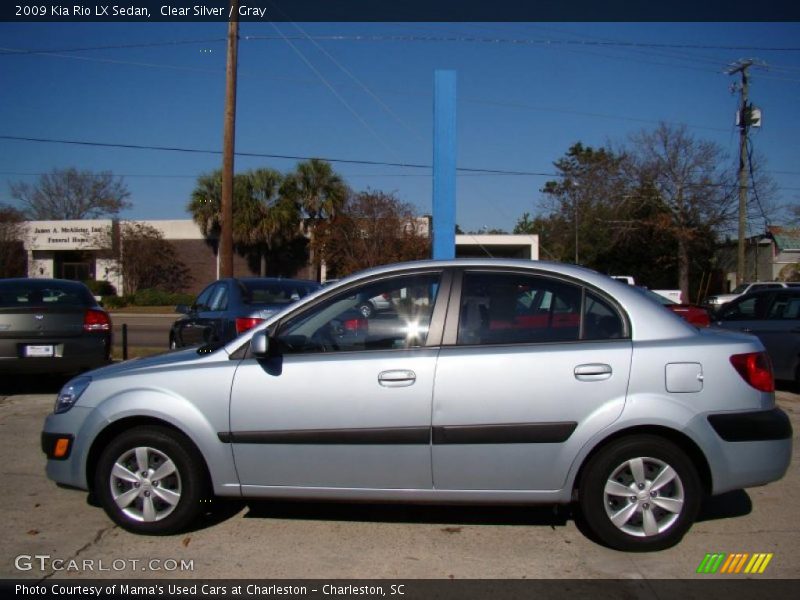Clear Silver / Gray 2009 Kia Rio LX Sedan