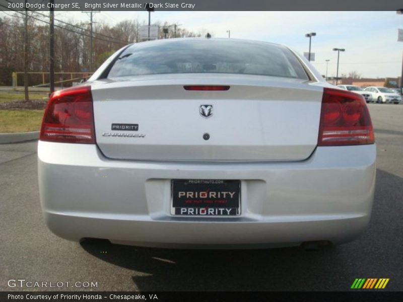 Bright Silver Metallic / Dark Slate Gray 2008 Dodge Charger SE