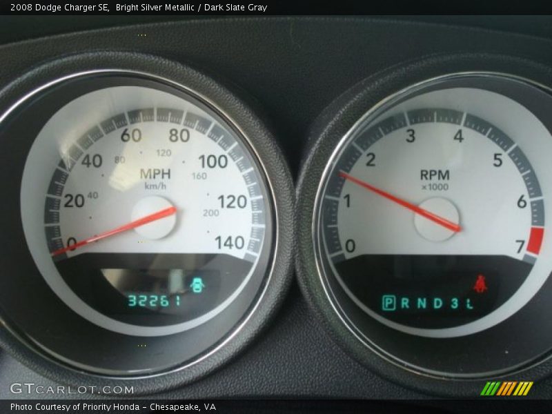 Bright Silver Metallic / Dark Slate Gray 2008 Dodge Charger SE
