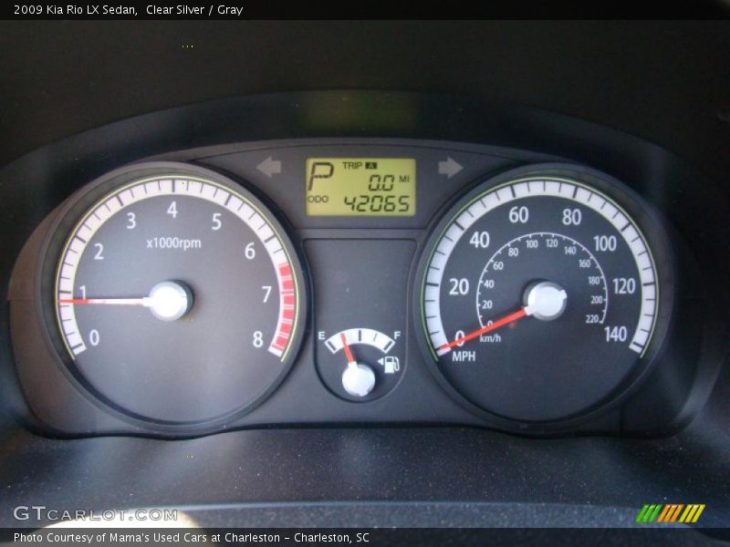 Clear Silver / Gray 2009 Kia Rio LX Sedan