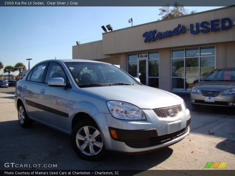 Clear Silver / Gray 2009 Kia Rio LX Sedan
