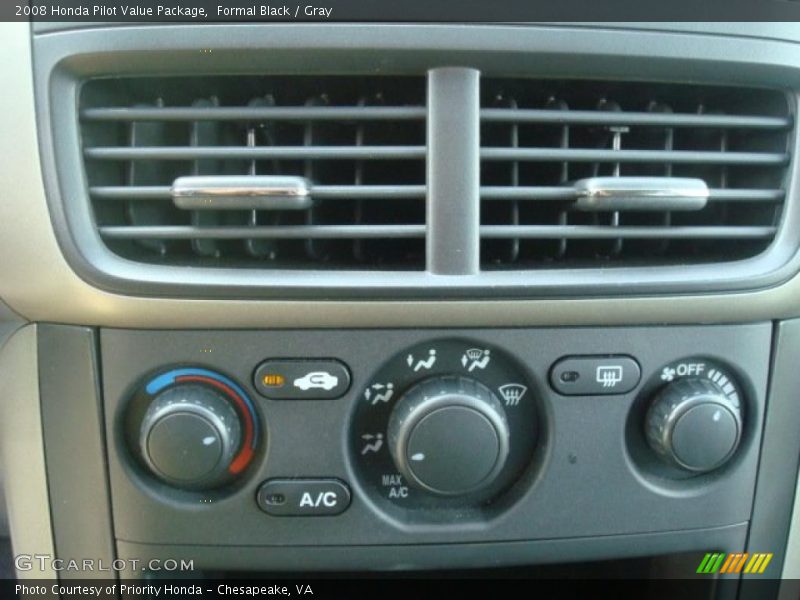 Formal Black / Gray 2008 Honda Pilot Value Package