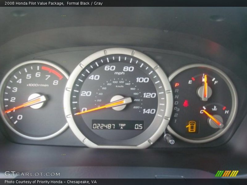 Formal Black / Gray 2008 Honda Pilot Value Package
