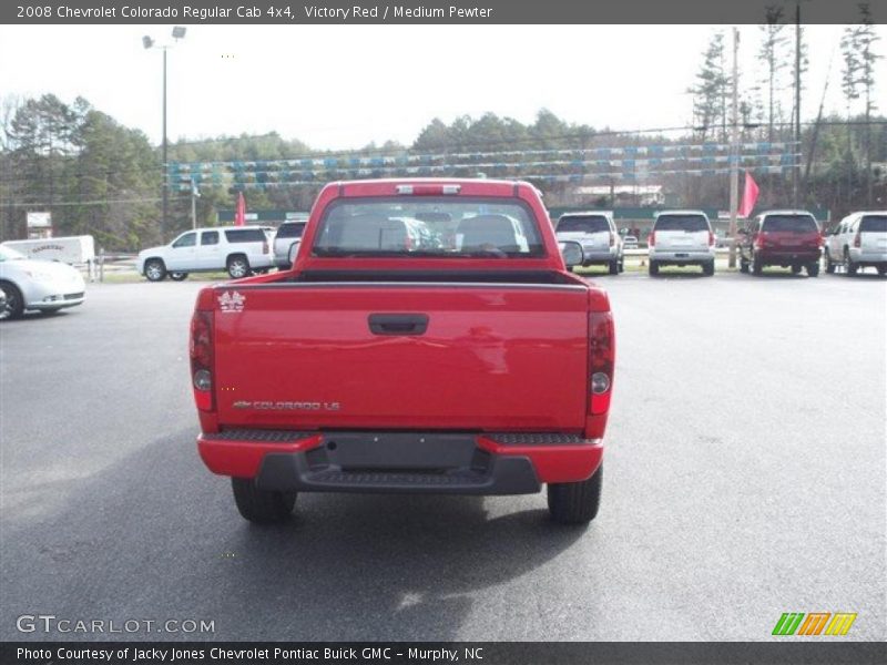 Victory Red / Medium Pewter 2008 Chevrolet Colorado Regular Cab 4x4