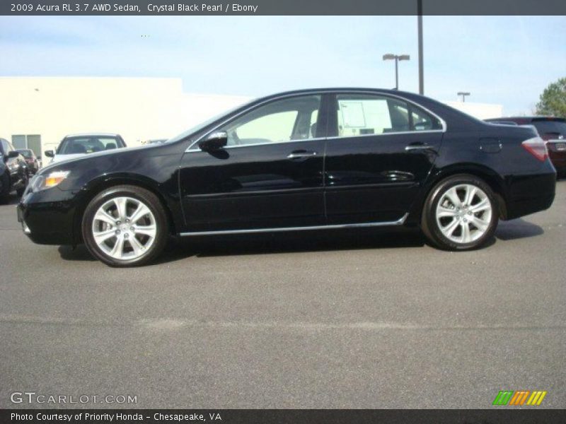 Crystal Black Pearl / Ebony 2009 Acura RL 3.7 AWD Sedan