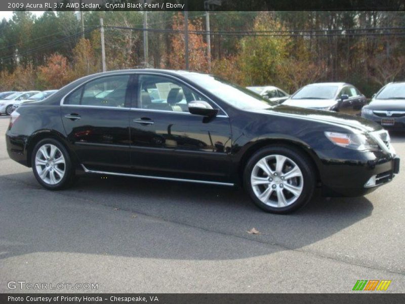 Crystal Black Pearl / Ebony 2009 Acura RL 3.7 AWD Sedan