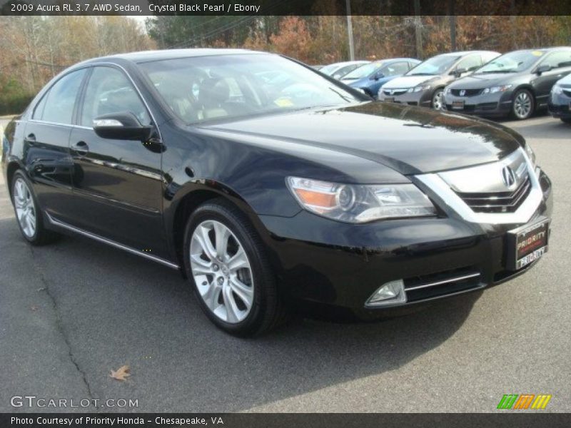 Crystal Black Pearl / Ebony 2009 Acura RL 3.7 AWD Sedan