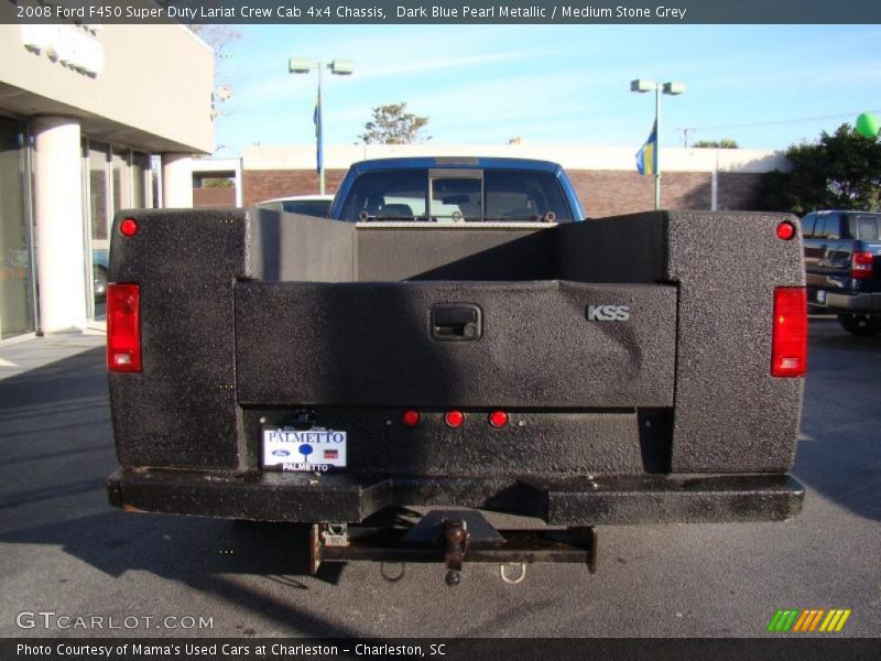 Dark Blue Pearl Metallic / Medium Stone Grey 2008 Ford F450 Super Duty Lariat Crew Cab 4x4 Chassis