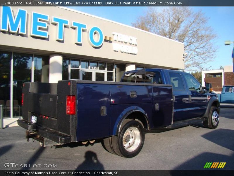 Dark Blue Pearl Metallic / Medium Stone Grey 2008 Ford F450 Super Duty Lariat Crew Cab 4x4 Chassis