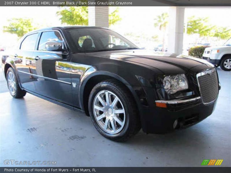Brilliant Black / Dark Slate Gray/Light Graystone 2007 Chrysler 300 C HEMI