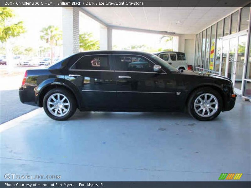 Brilliant Black / Dark Slate Gray/Light Graystone 2007 Chrysler 300 C HEMI