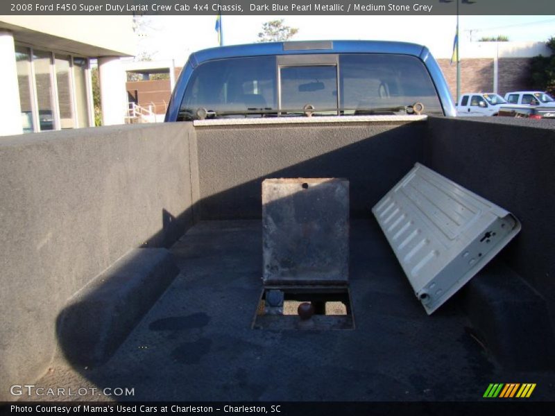 Dark Blue Pearl Metallic / Medium Stone Grey 2008 Ford F450 Super Duty Lariat Crew Cab 4x4 Chassis