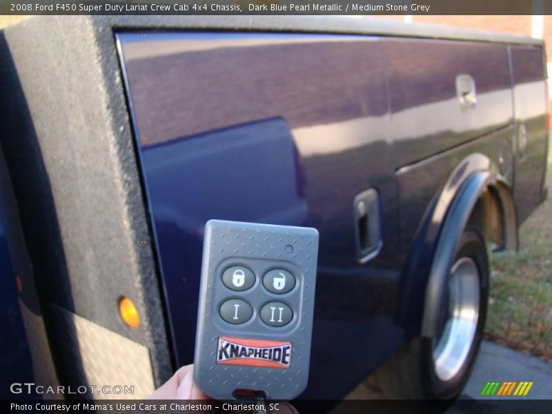Dark Blue Pearl Metallic / Medium Stone Grey 2008 Ford F450 Super Duty Lariat Crew Cab 4x4 Chassis
