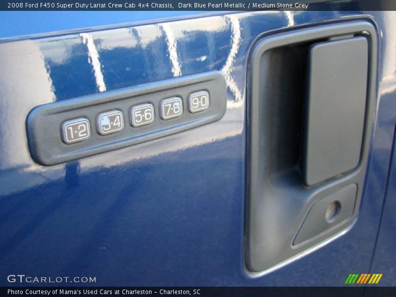 Dark Blue Pearl Metallic / Medium Stone Grey 2008 Ford F450 Super Duty Lariat Crew Cab 4x4 Chassis