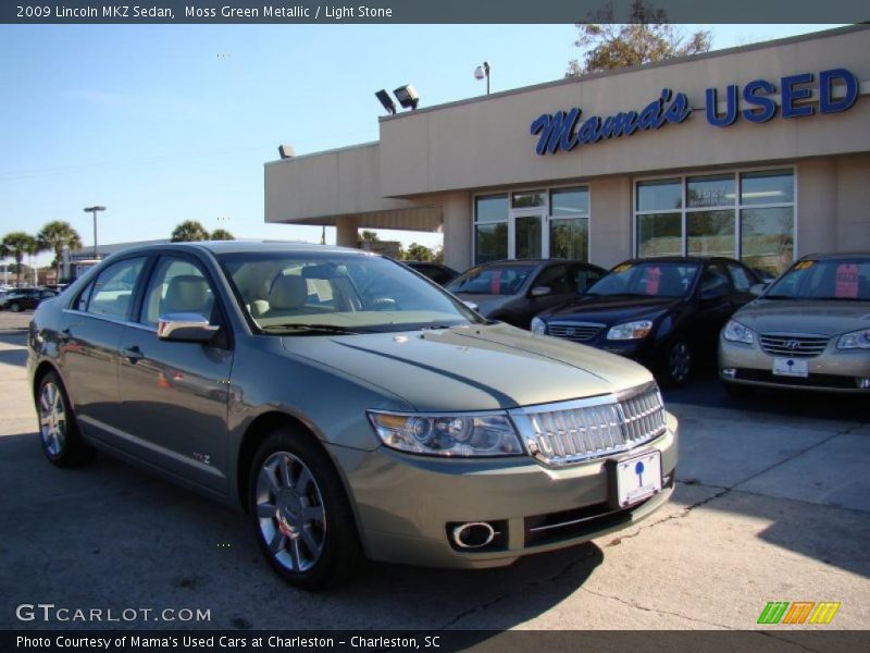 Moss Green Metallic / Light Stone 2009 Lincoln MKZ Sedan