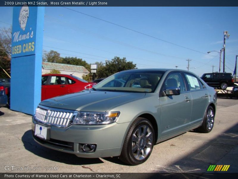 Moss Green Metallic / Light Stone 2009 Lincoln MKZ Sedan