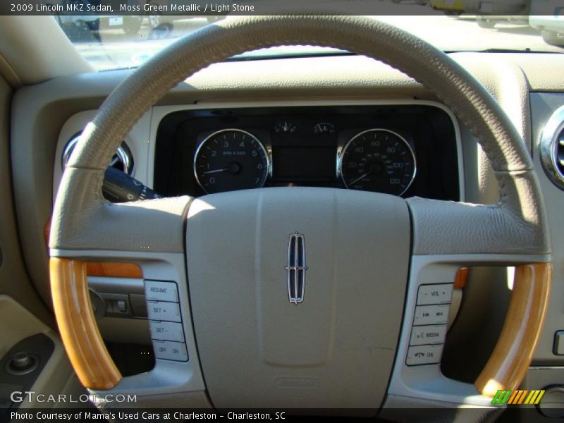 Moss Green Metallic / Light Stone 2009 Lincoln MKZ Sedan