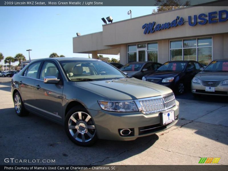 Moss Green Metallic / Light Stone 2009 Lincoln MKZ Sedan