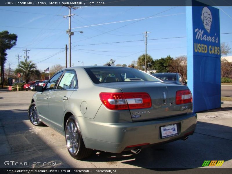 Moss Green Metallic / Light Stone 2009 Lincoln MKZ Sedan