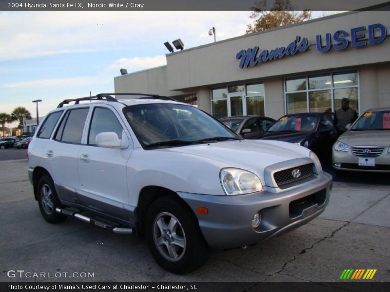 Nordic White / Gray 2004 Hyundai Santa Fe LX