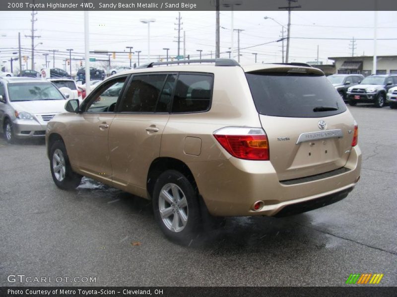 Sandy Beach Metallic / Sand Beige 2008 Toyota Highlander 4WD