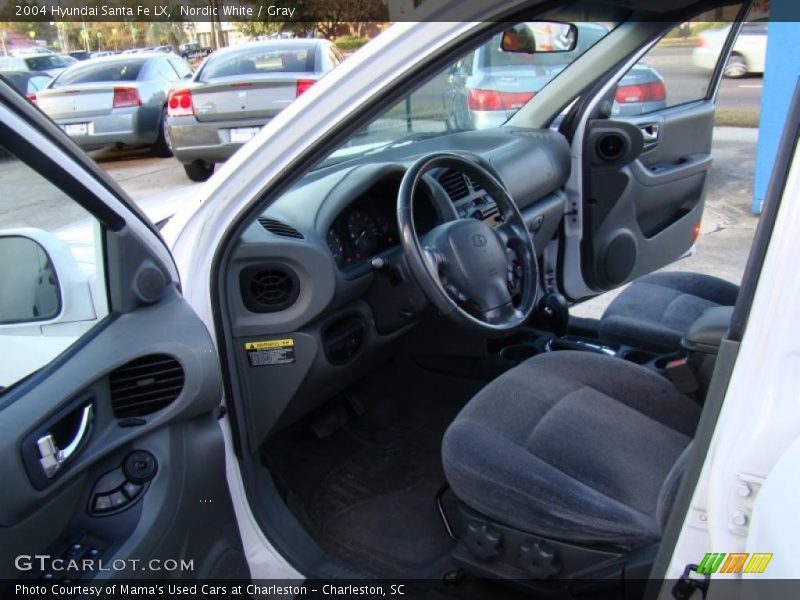 Nordic White / Gray 2004 Hyundai Santa Fe LX