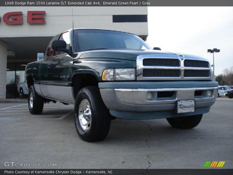 Emerald Green Pearl / Gray 1998 Dodge Ram 1500 Laramie SLT Extended Cab 4x4