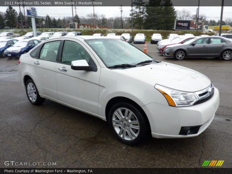 White Suede / Medium Stone 2011 Ford Focus SEL Sedan
