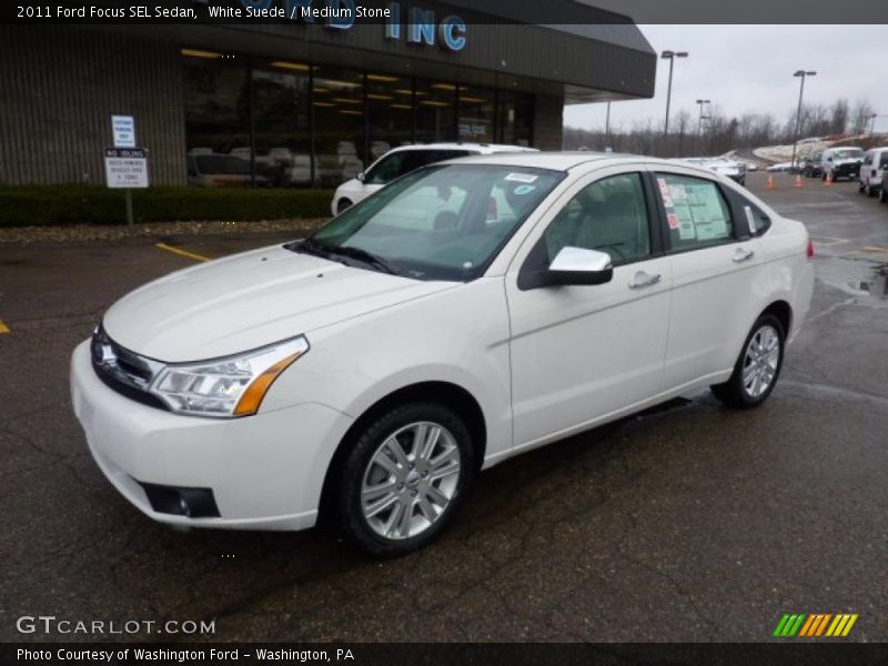 White Suede / Medium Stone 2011 Ford Focus SEL Sedan