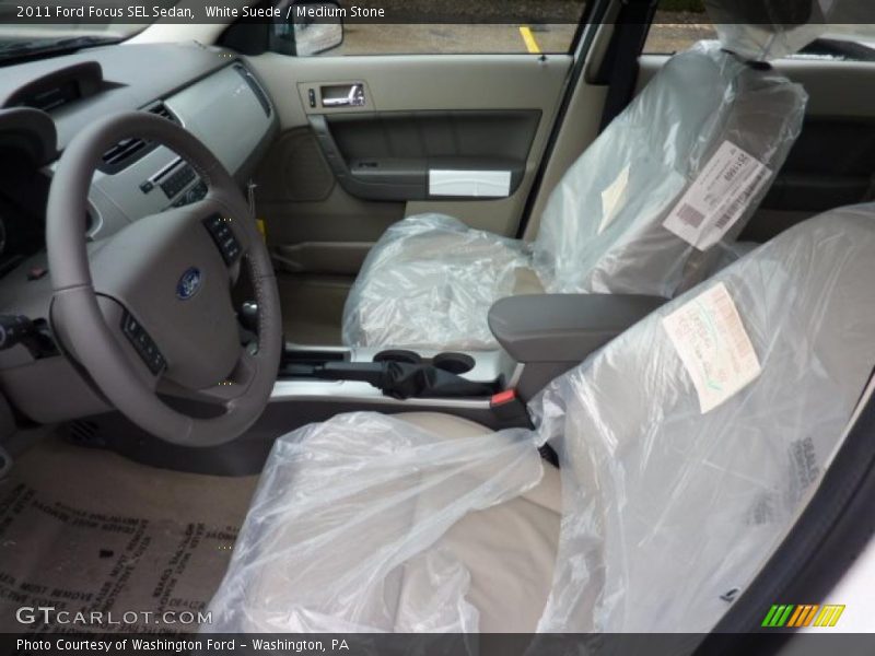 White Suede / Medium Stone 2011 Ford Focus SEL Sedan
