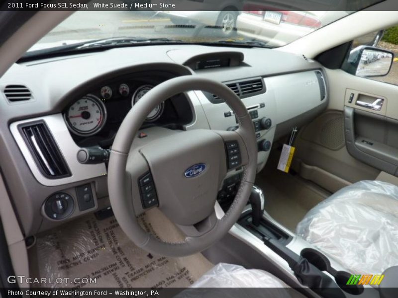 White Suede / Medium Stone 2011 Ford Focus SEL Sedan