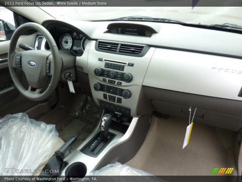 White Suede / Medium Stone 2011 Ford Focus SEL Sedan