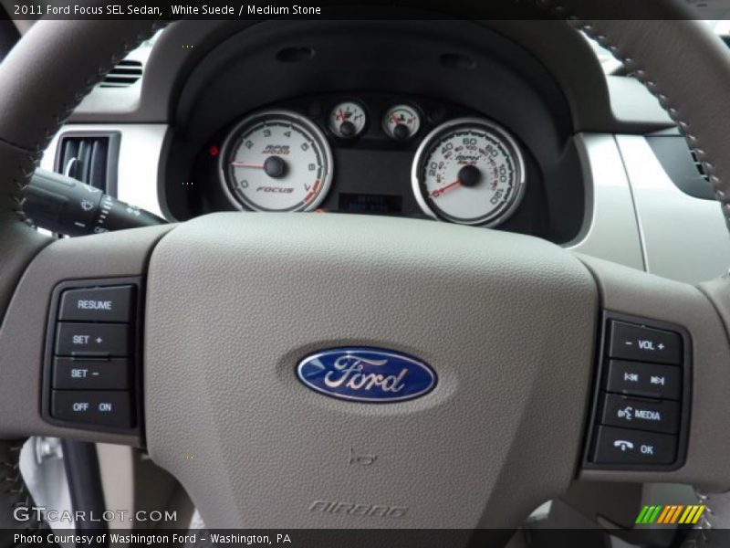 White Suede / Medium Stone 2011 Ford Focus SEL Sedan