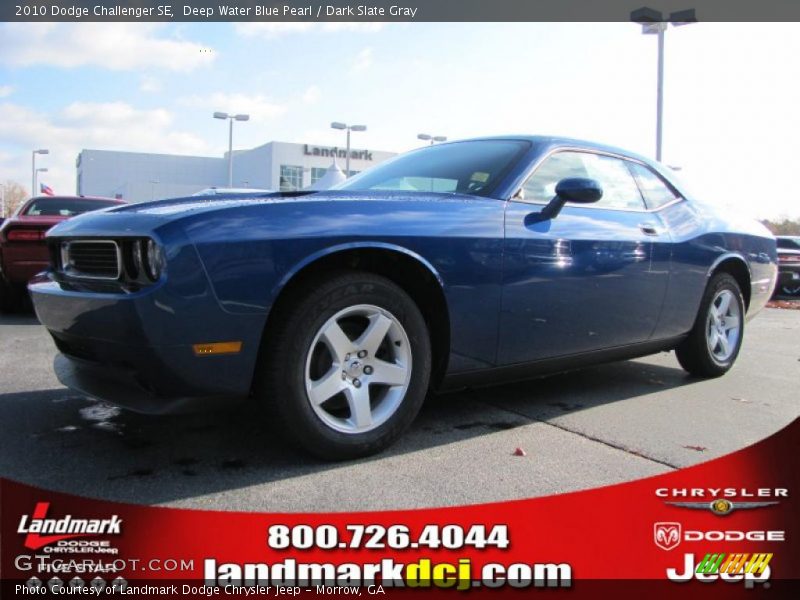 Deep Water Blue Pearl / Dark Slate Gray 2010 Dodge Challenger SE