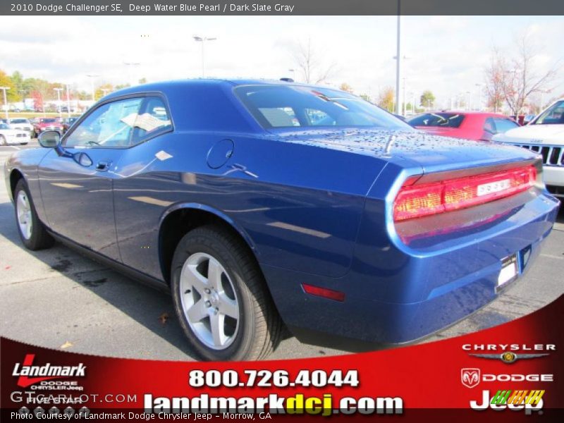 Deep Water Blue Pearl / Dark Slate Gray 2010 Dodge Challenger SE