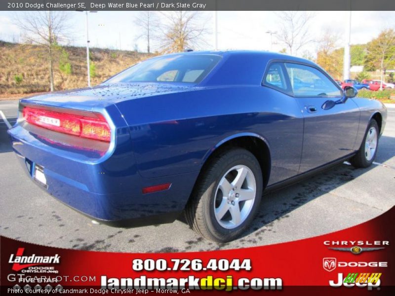 Deep Water Blue Pearl / Dark Slate Gray 2010 Dodge Challenger SE