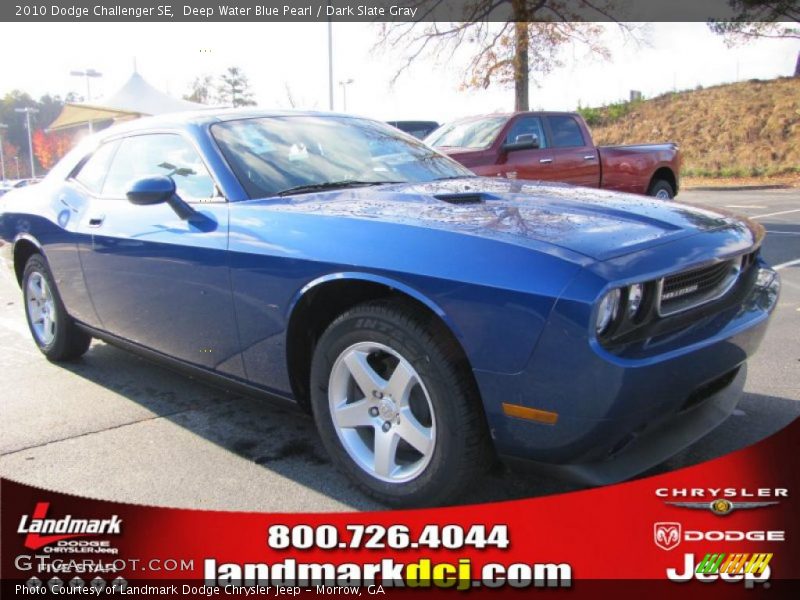 Deep Water Blue Pearl / Dark Slate Gray 2010 Dodge Challenger SE