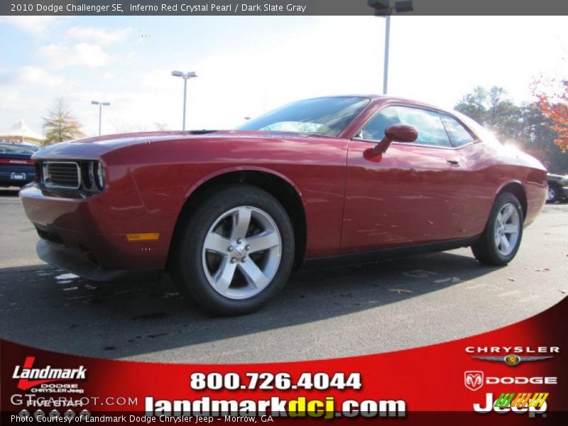 Inferno Red Crystal Pearl / Dark Slate Gray 2010 Dodge Challenger SE