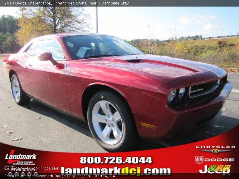 Inferno Red Crystal Pearl / Dark Slate Gray 2010 Dodge Challenger SE