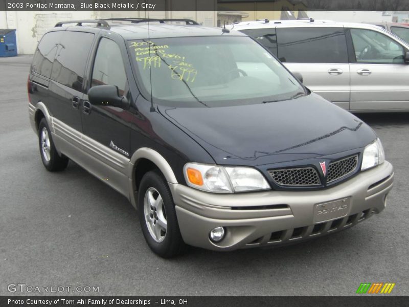 Blue Black Metallic / Gray 2003 Pontiac Montana
