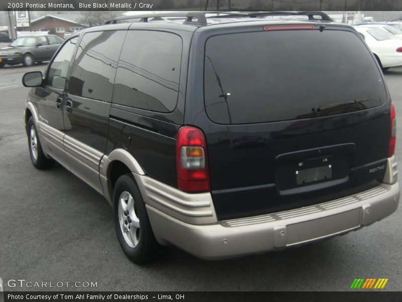 Blue Black Metallic / Gray 2003 Pontiac Montana