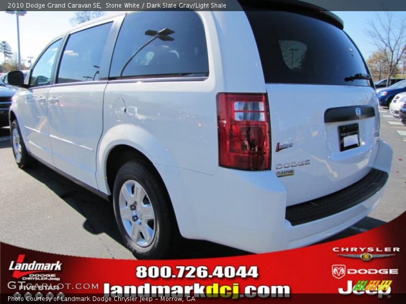 Stone White / Dark Slate Gray/Light Shale 2010 Dodge Grand Caravan SE