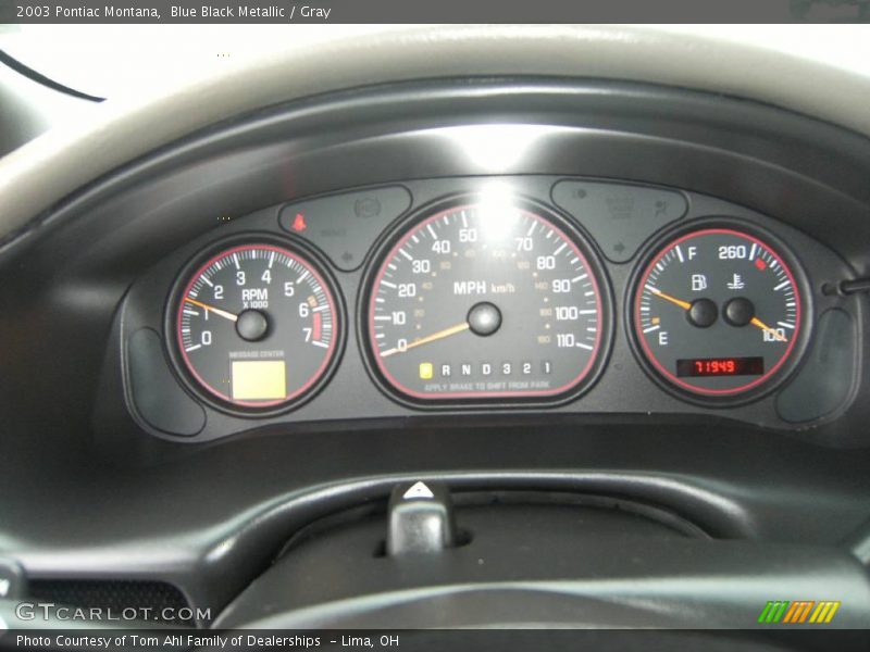 Blue Black Metallic / Gray 2003 Pontiac Montana