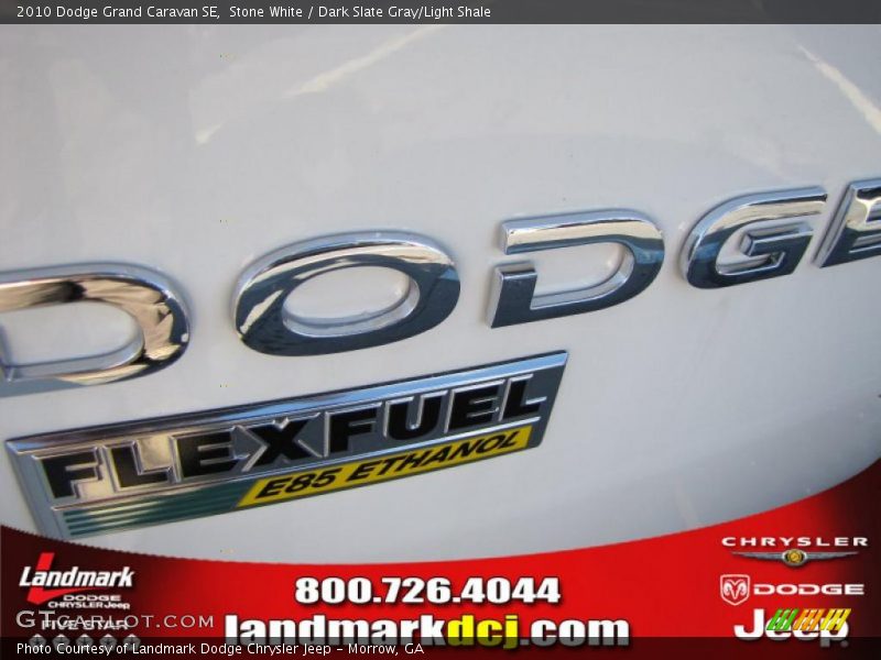 Stone White / Dark Slate Gray/Light Shale 2010 Dodge Grand Caravan SE