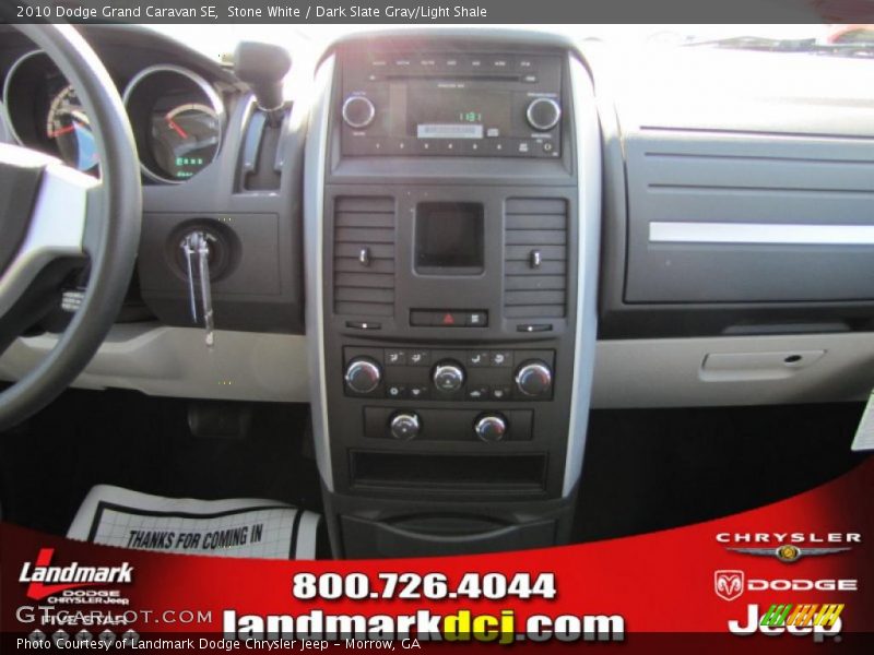 Stone White / Dark Slate Gray/Light Shale 2010 Dodge Grand Caravan SE