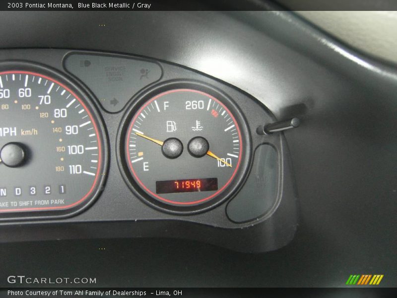 Blue Black Metallic / Gray 2003 Pontiac Montana