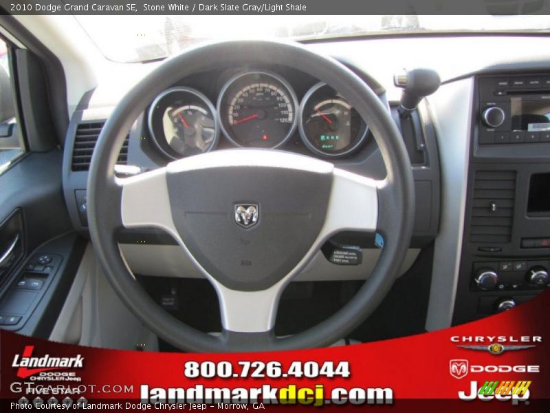 Stone White / Dark Slate Gray/Light Shale 2010 Dodge Grand Caravan SE