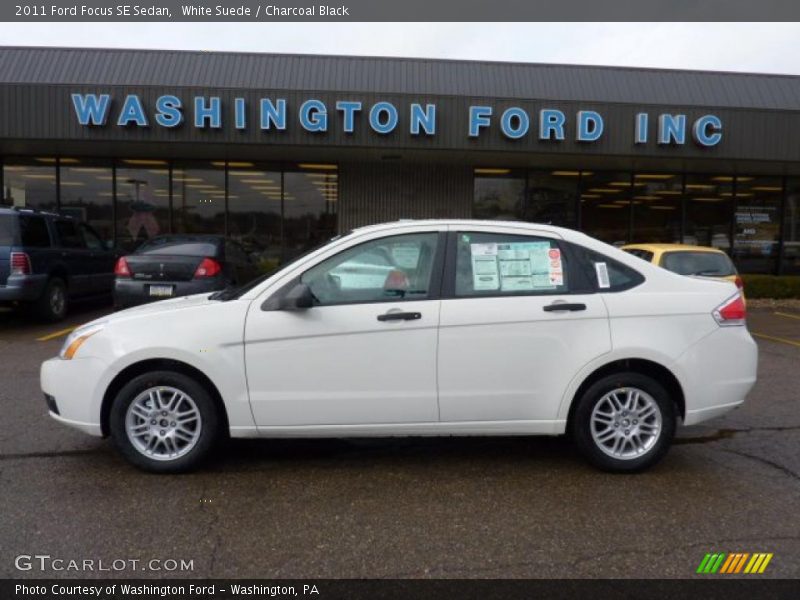 White Suede / Charcoal Black 2011 Ford Focus SE Sedan